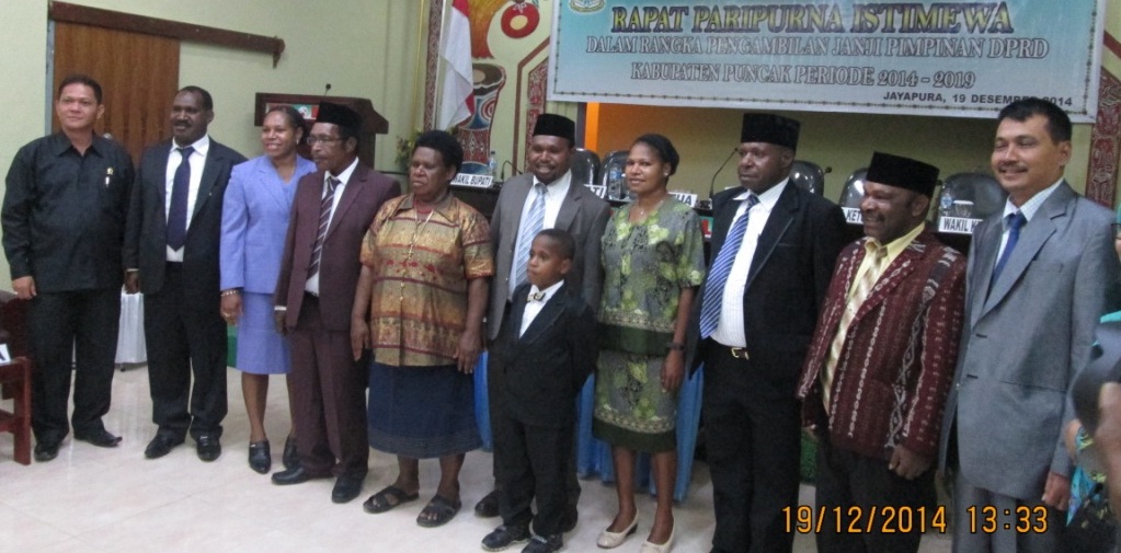 Puncak Resmi Miliki Pimpinan DPRD Definitif Masa Bakti 2014 â€“ 2019