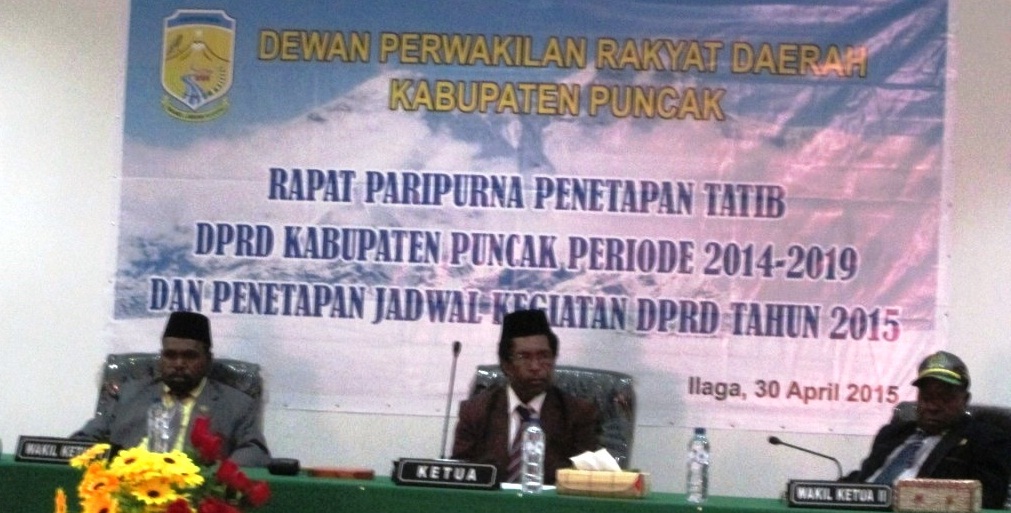 DPRD KABUPATEN PUNCAK TETAPKAN TATIB DAN JADWAL KEGIATAN TAHUN 2015