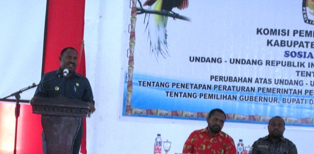 SAMBUTAN BUPATI PUNCAK PADA SOSIALISASI UNDANG-UNDANG NOMOR 8 TAHUN 2015 TENTANG PEMILIHAN GUBERNUR, BUPATI, DAN WALIKOTA