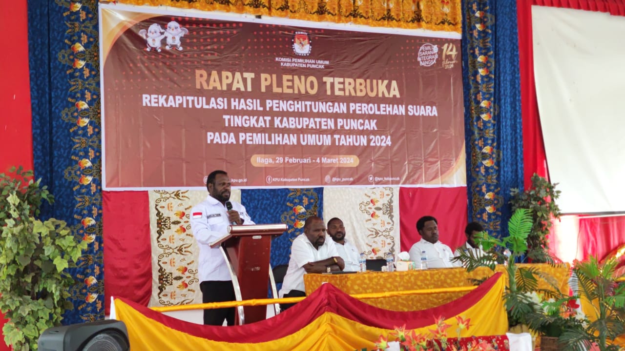 Ketua KPUD Kabupaten Puncak  geram,baru 8 PPD yang serahkan hasil Pleno