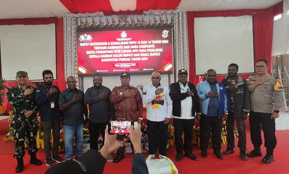 KPUD Puncak Resmi relis jadwal Kampaye Pemilukada 2024, ini jadwalnya