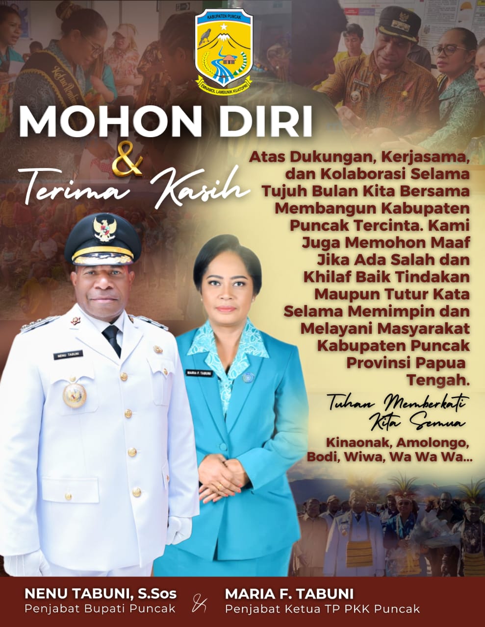 Mohon diri dan Terima Kasih