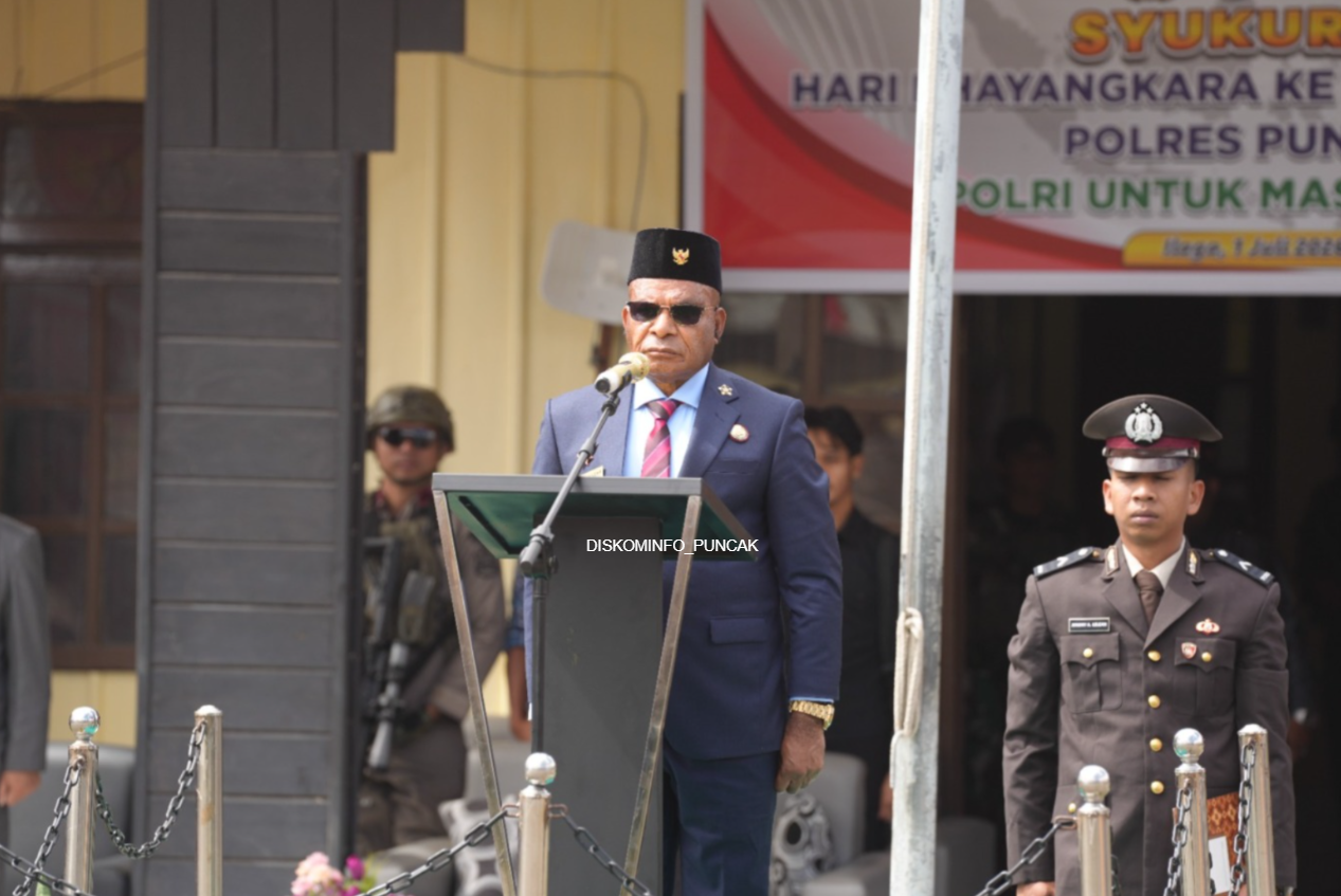 HUT Bhayangkara ke-80, Bupati Puncak dan Kapolres Tekankan Sinergitas dan Pelayanan Berbasis Kearifan Lokal